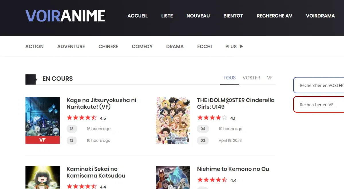 VoirAnime Nouvelle adresse : l'Arcom fait tomber les domaines, une nouvelle adresse émerge pour les fans